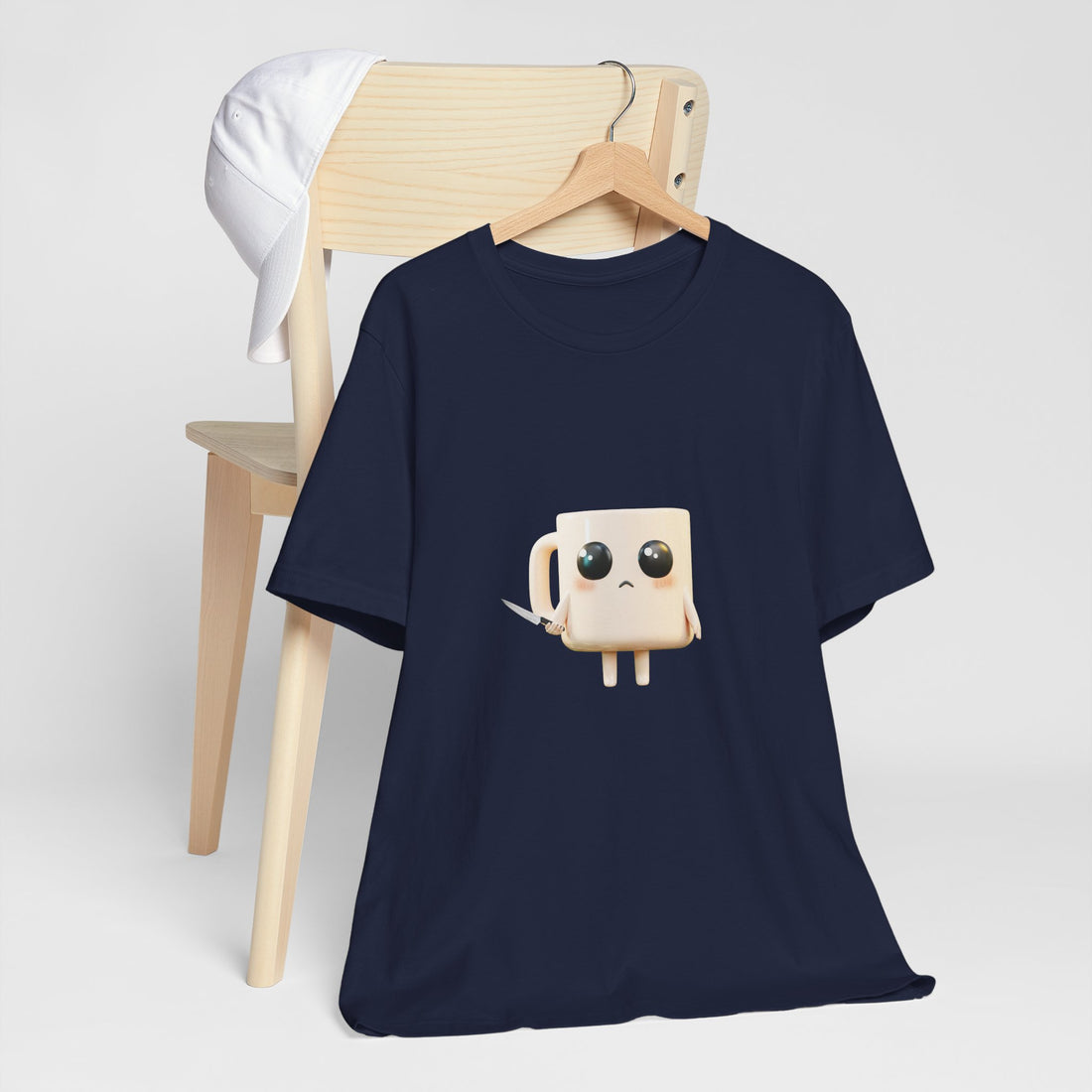 Lil' Latte Kohi - Cute Cartoon Coffee with knife T-Shirt