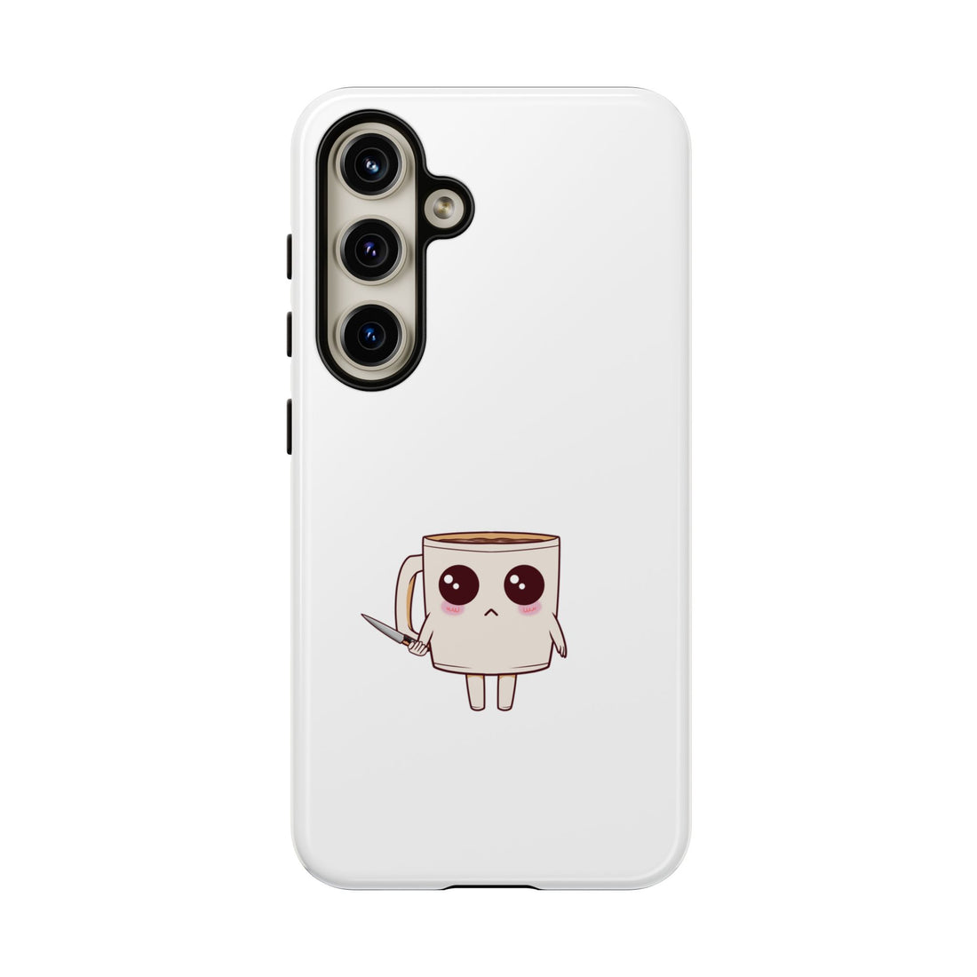 Lil' Latte Kohi - Cute Cartoon Coffee with knife Phone Cases