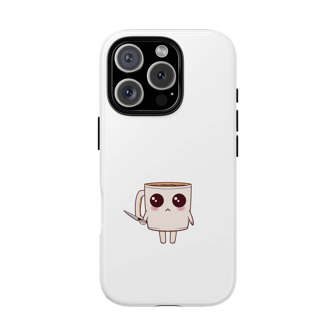 Lil' Latte Kohi - Cute Cartoon Coffee with knife Phone Cases