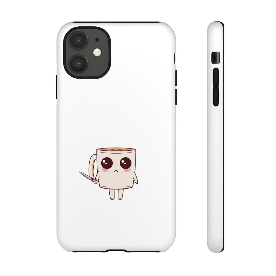 Lil' Latte Kohi - Cute Cartoon Coffee with knife Phone Cases