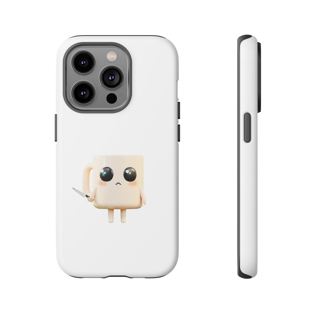 Lil' Latte Kohi - Cute Cartoon Coffee with knife Phone Cases