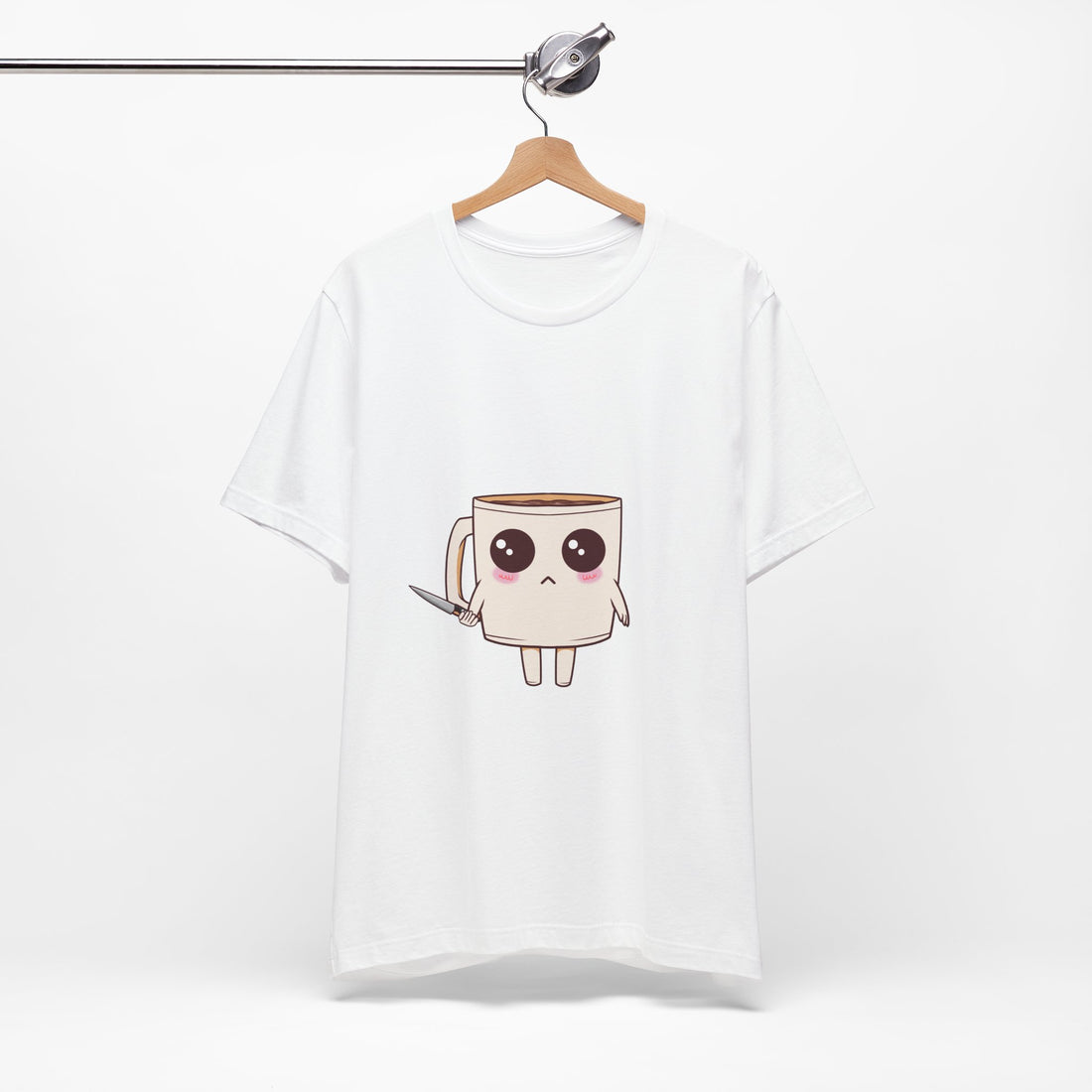 Lil' Latte Kohi - Cute Cartoon Coffee with knife T-Shirt