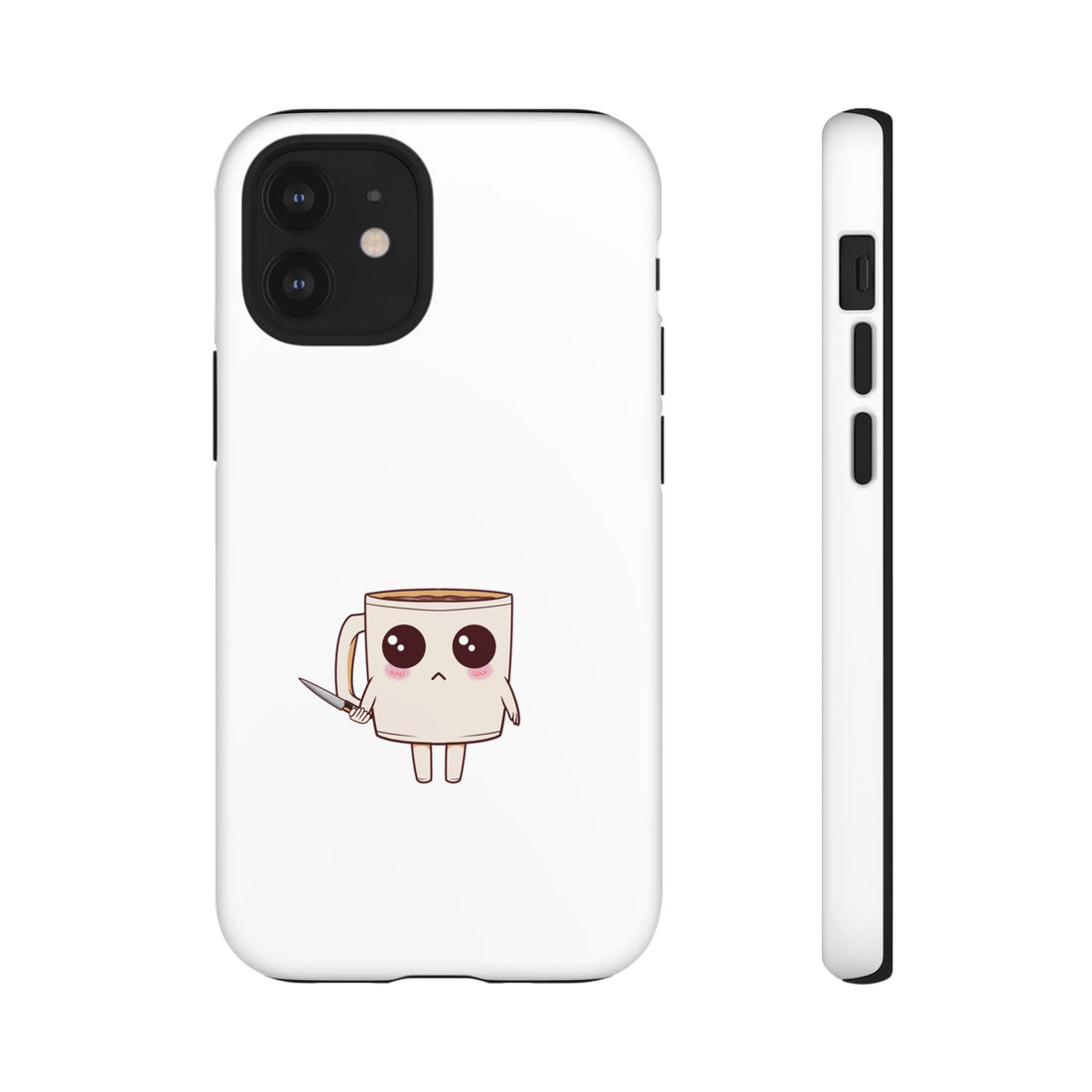 Lil' Latte Kohi - Cute Cartoon Coffee with knife Phone Cases