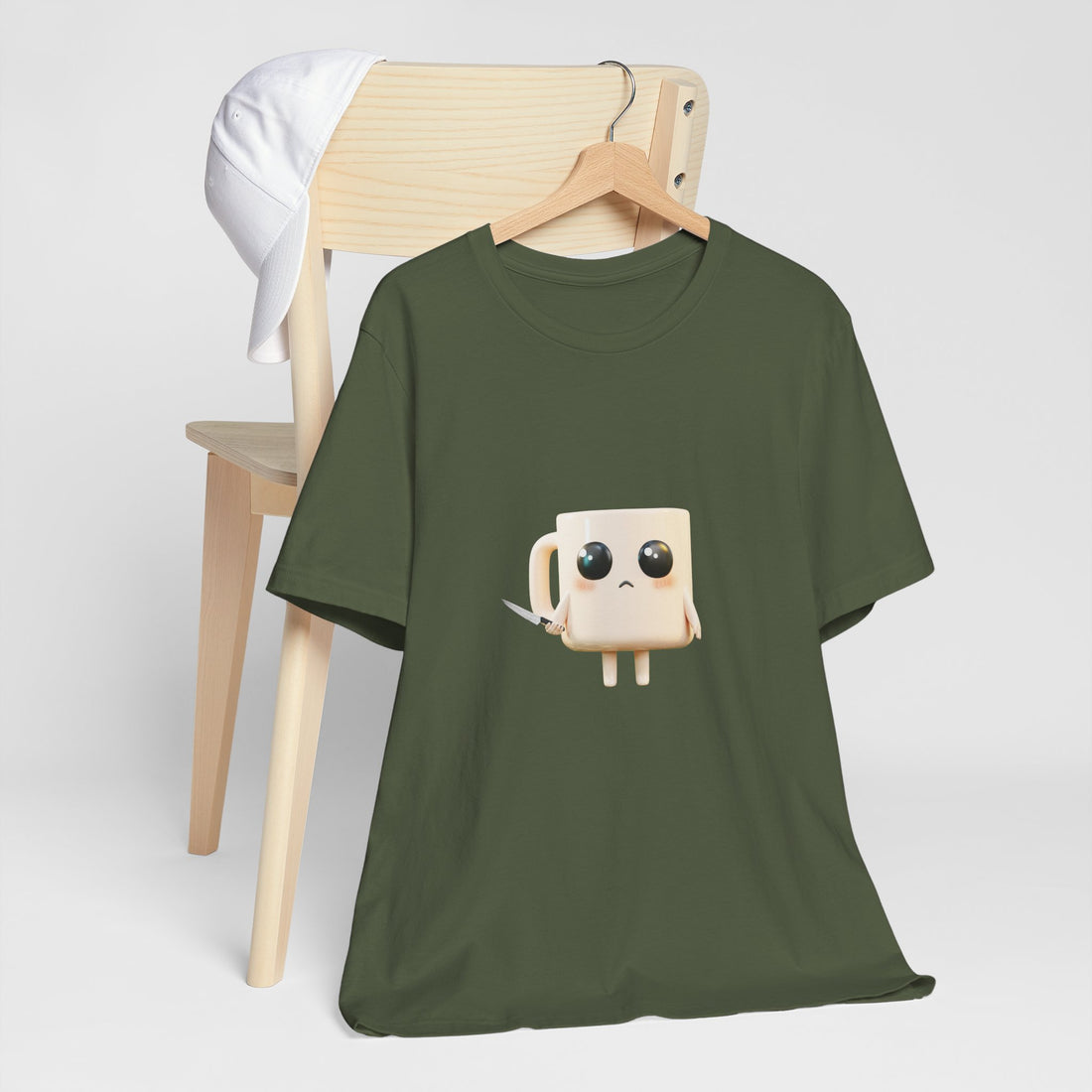 Lil' Latte Kohi - Cute Cartoon Coffee with knife T-Shirt