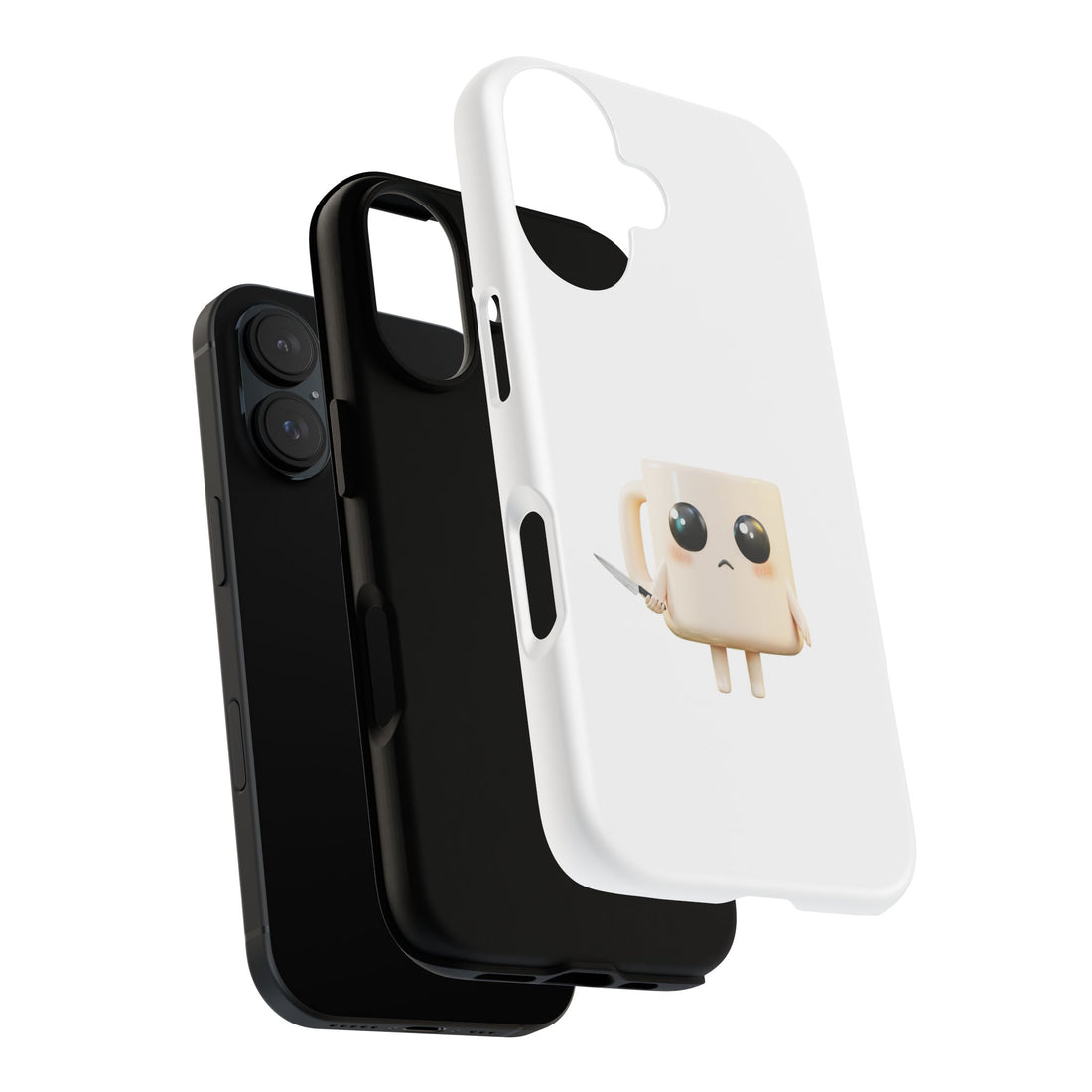 Lil' Latte Kohi - Cute Cartoon Coffee with knife Phone Cases