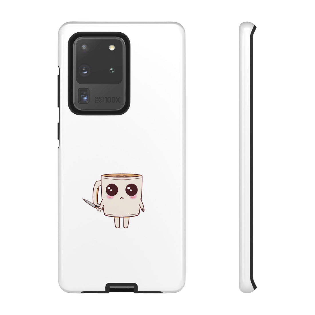 Lil' Latte Kohi - Cute Cartoon Coffee with knife Phone Cases