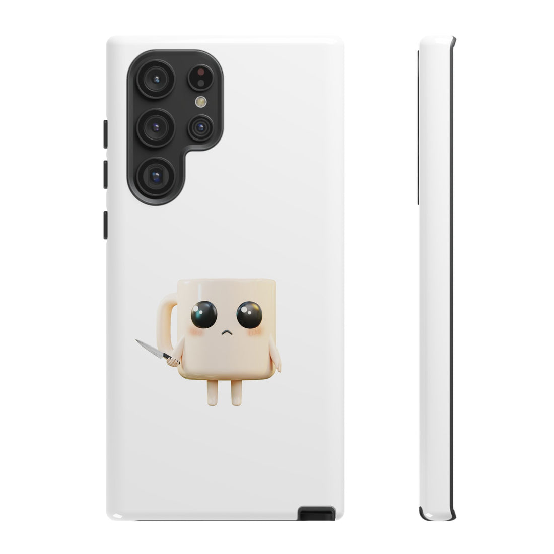 Lil' Latte Kohi - Cute Cartoon Coffee with knife Phone Cases