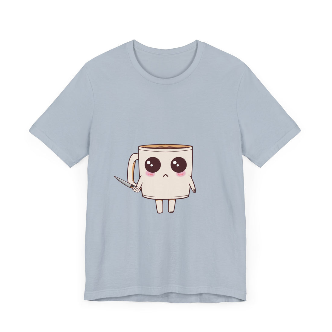 Lil' Latte Kohi - Cute Cartoon Coffee with knife T-Shirt