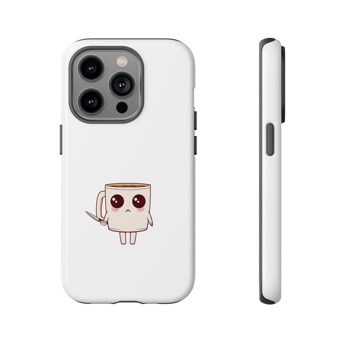 Lil' Latte Kohi - Cute Cartoon Coffee with knife Phone Cases