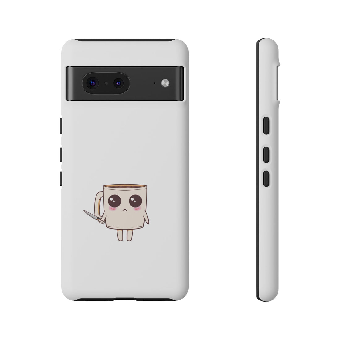 Lil' Latte Kohi - Cute Cartoon Coffee with knife Phone Cases