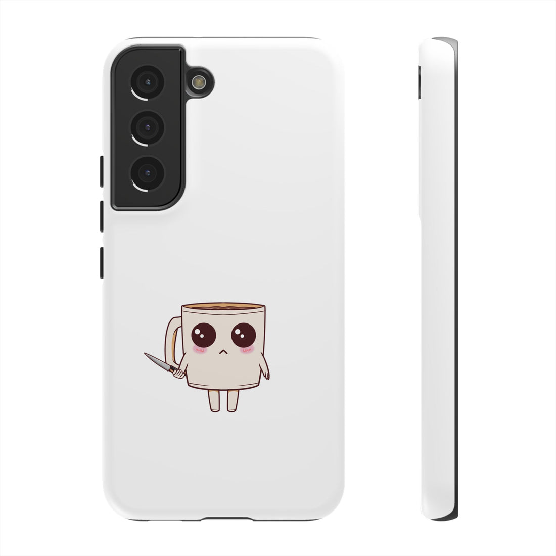 Lil' Latte Kohi - Cute Cartoon Coffee with knife Phone Cases