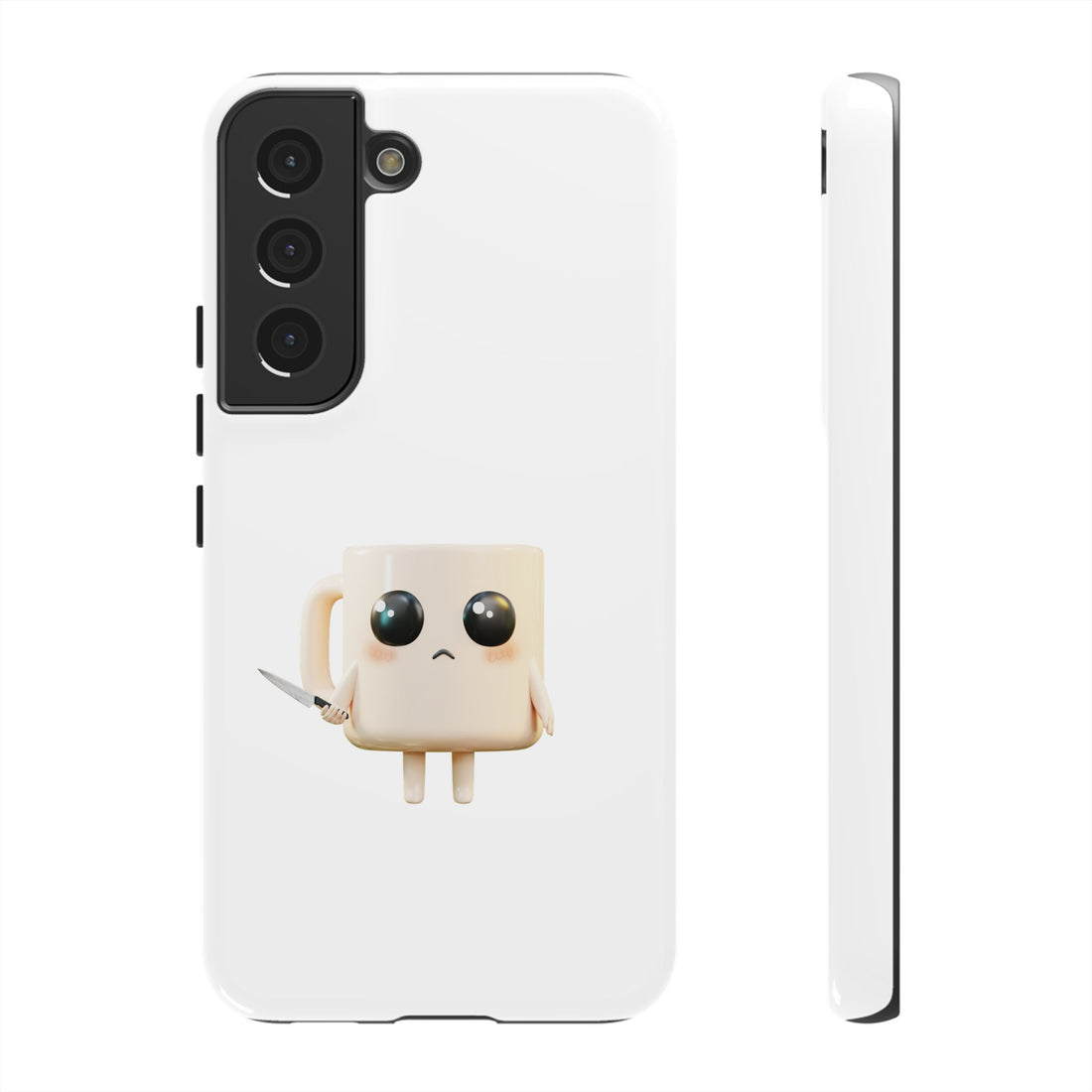 Lil' Latte Kohi - Cute Cartoon Coffee with knife Phone Cases