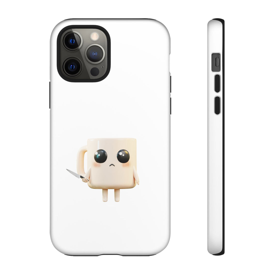 Lil' Latte Kohi - Cute Cartoon Coffee with knife Phone Cases