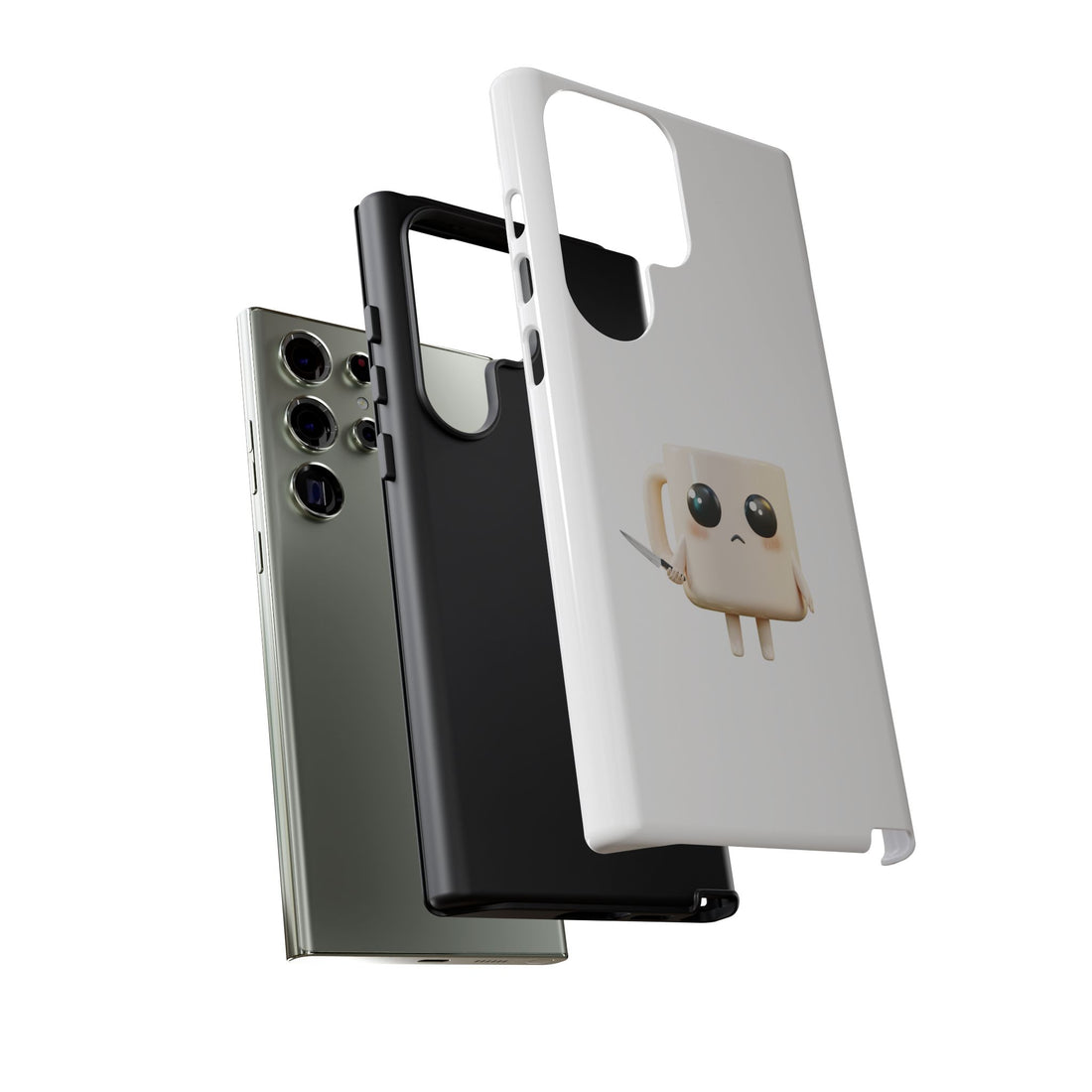 Lil' Latte Kohi - Cute Cartoon Coffee with knife Phone Cases