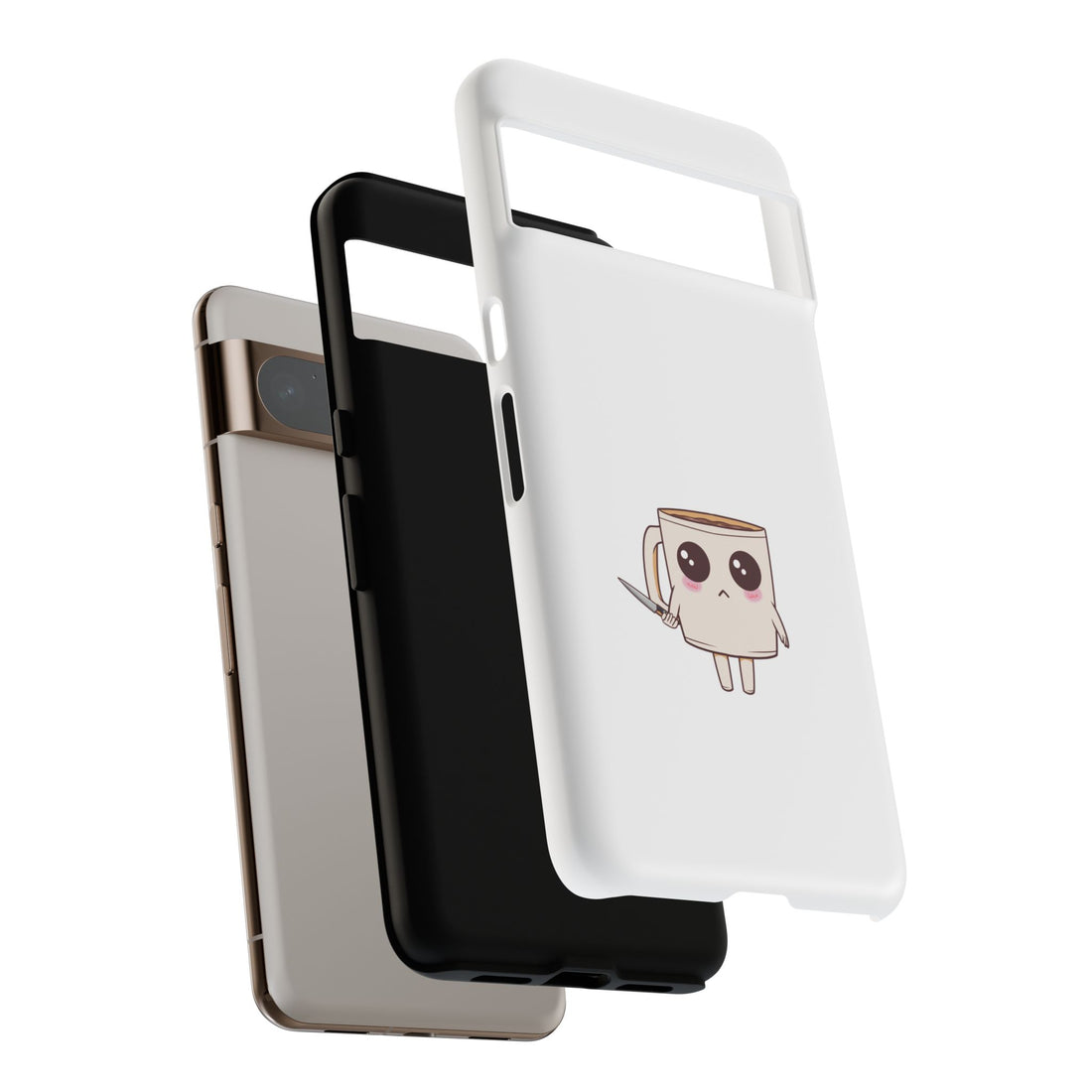 Lil' Latte Kohi - Cute Cartoon Coffee with knife Phone Cases