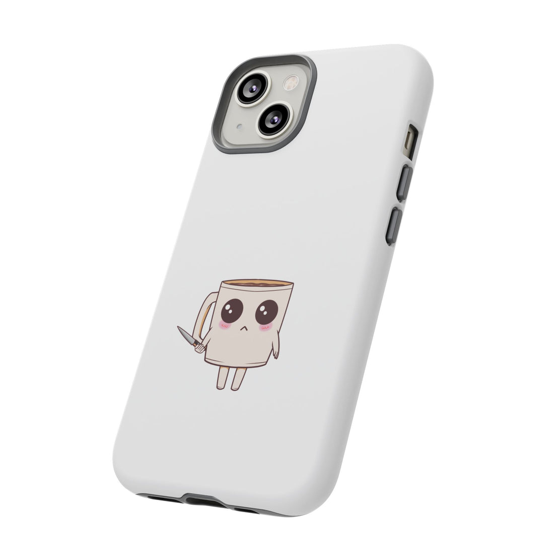 Lil' Latte Kohi - Cute Cartoon Coffee with knife Phone Cases