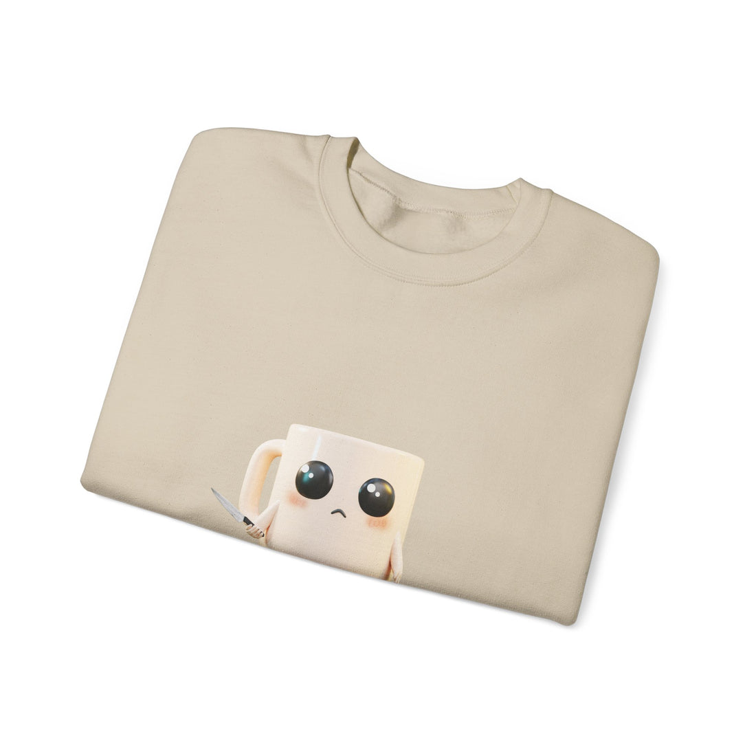 Lil' Latte Kohi - Cute Cartoon Coffee with knife Sweatshirt