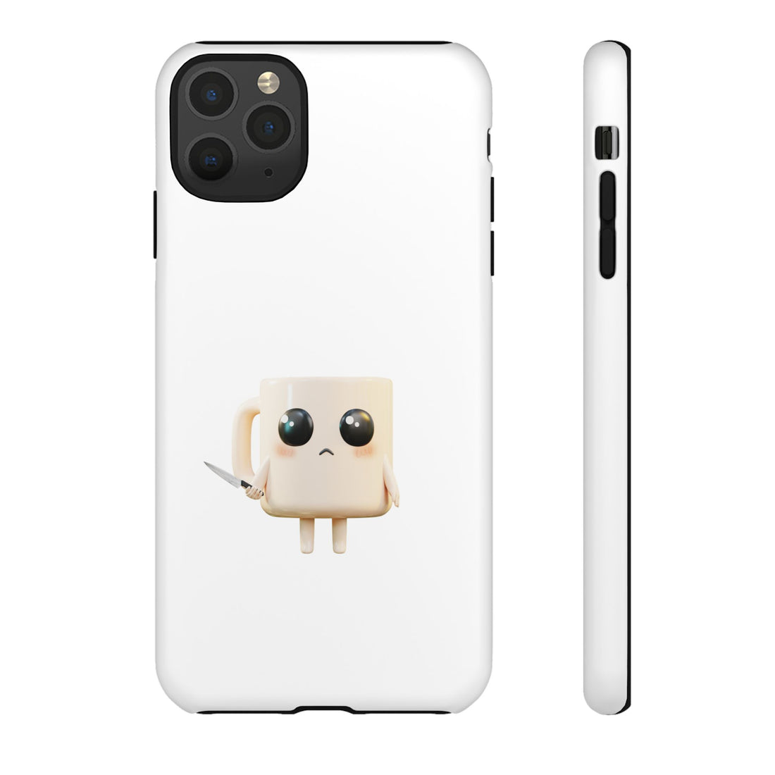 Lil' Latte Kohi - Cute Cartoon Coffee with knife Phone Cases