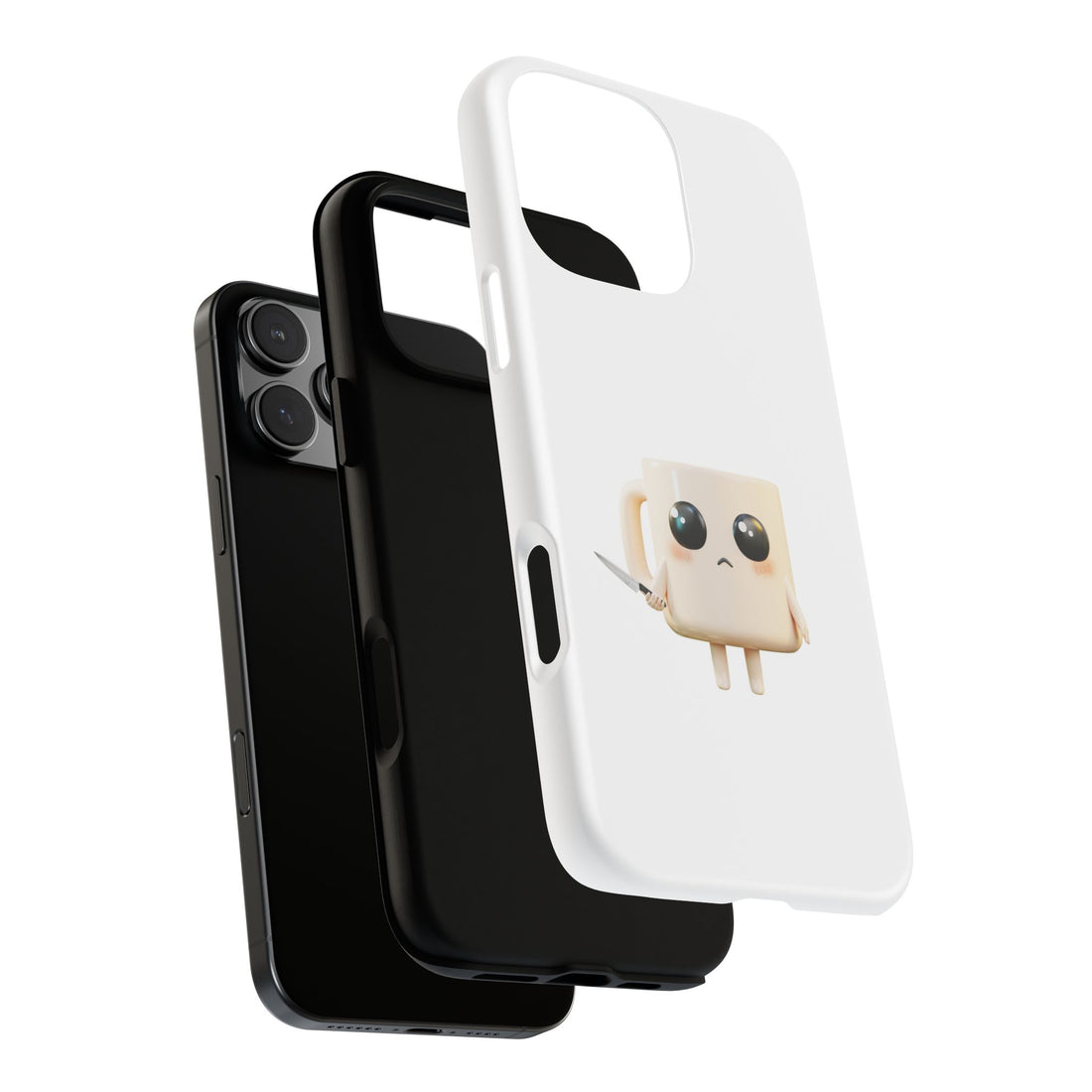 Lil' Latte Kohi - Cute Cartoon Coffee with knife Phone Cases