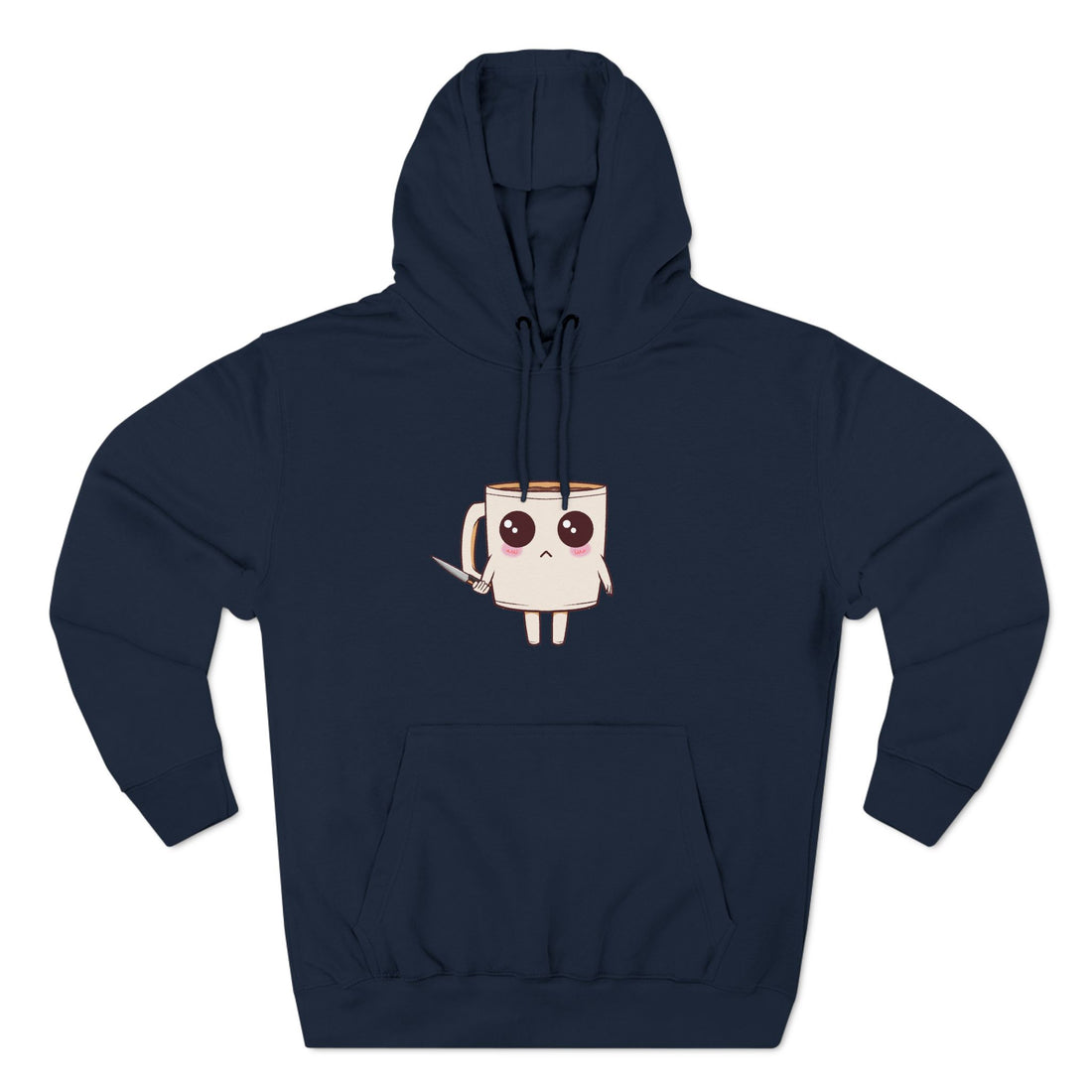 Lil' Latte Kohi - Cute Cartoon Coffee with knife Hoodie