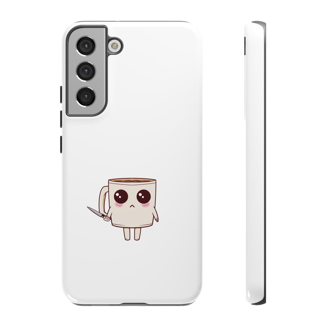 Lil' Latte Kohi - Cute Cartoon Coffee with knife Phone Cases