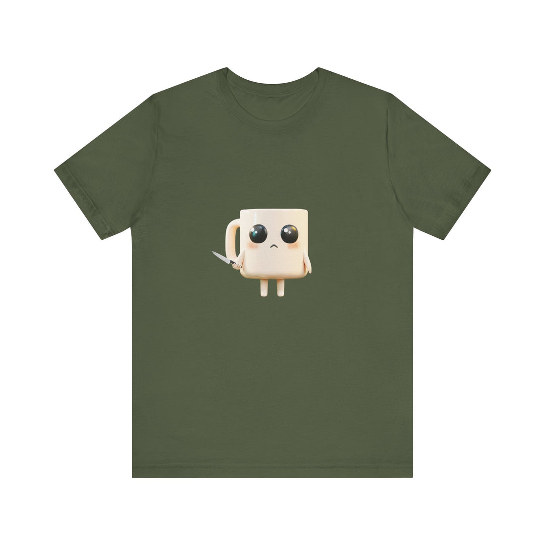 Lil' Latte Kohi - Cute Cartoon Coffee with knife T-Shirt