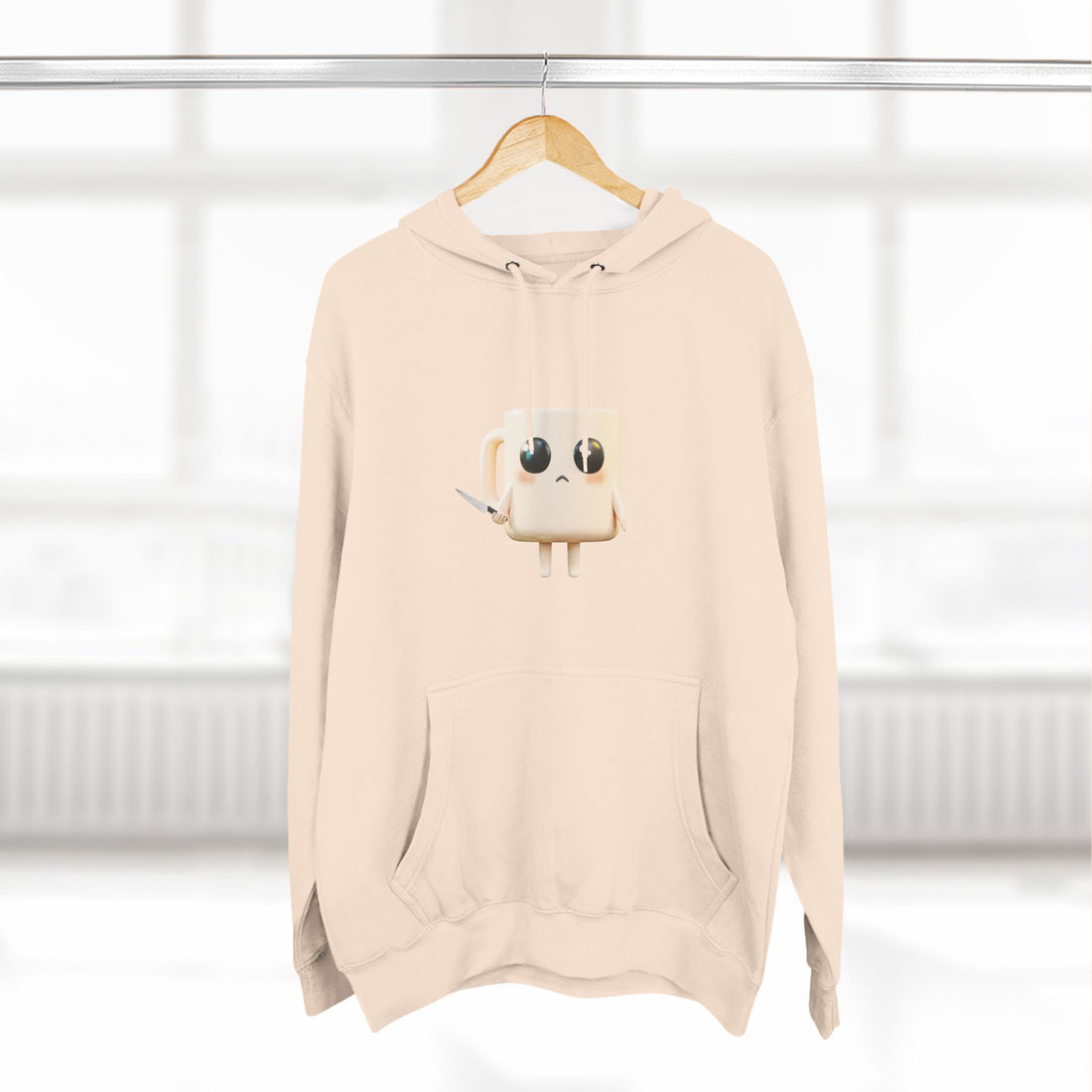 Lil' Latte Kohi - Cute Cartoon Coffee with knife Hoodie