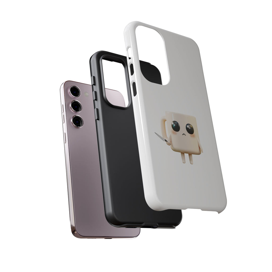 Lil' Latte Kohi - Cute Cartoon Coffee with knife Phone Cases