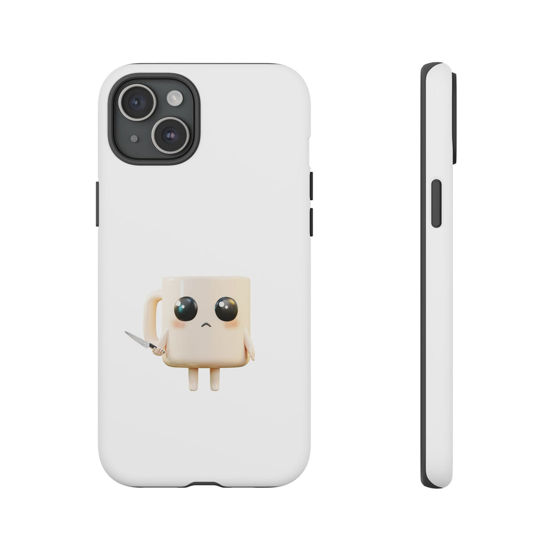 Lil' Latte Kohi - Cute Cartoon Coffee with knife Phone Cases