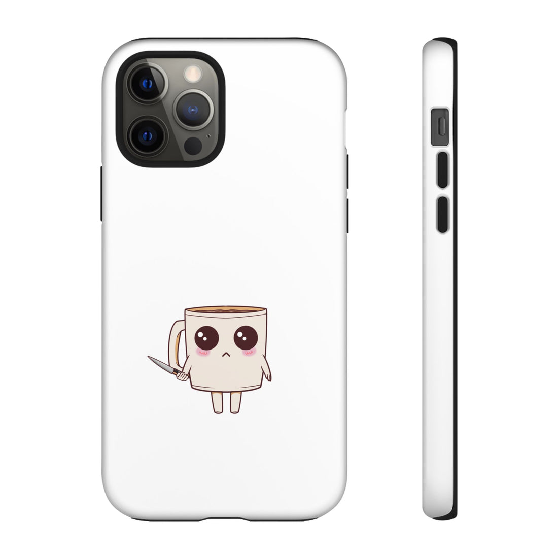 Lil' Latte Kohi - Cute Cartoon Coffee with knife Phone Cases