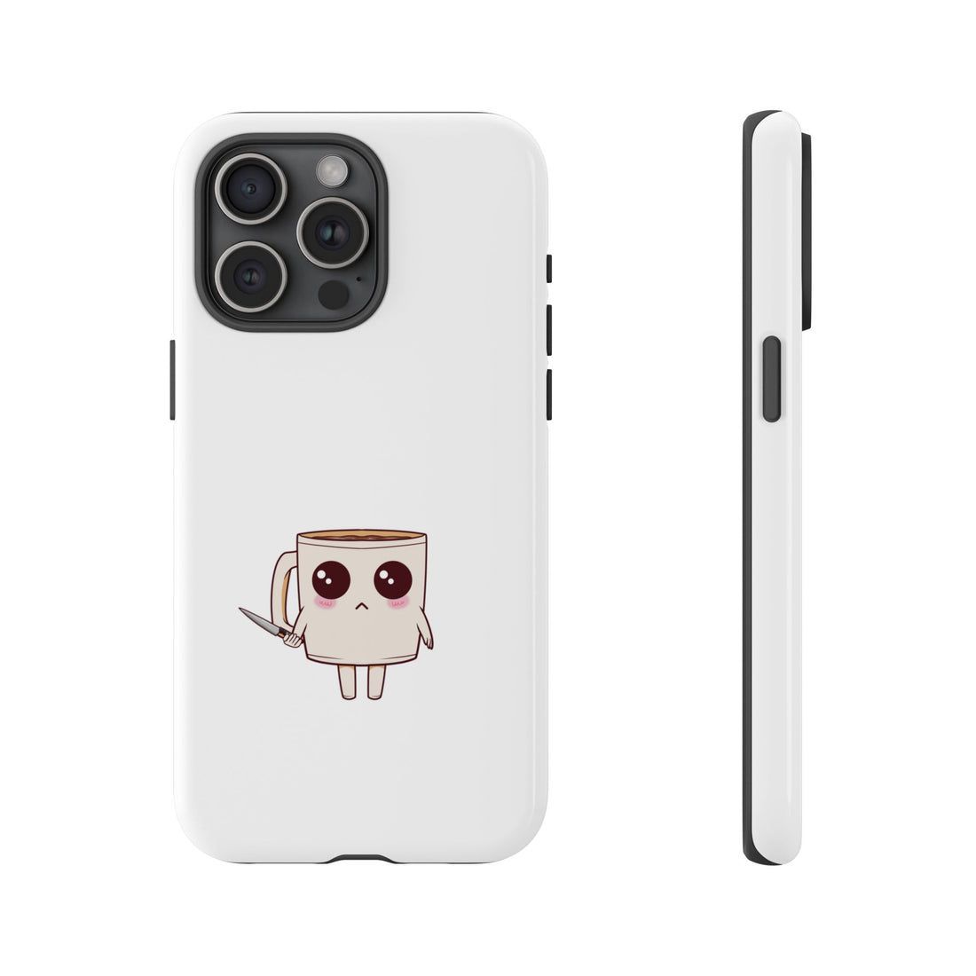 Lil' Latte Kohi - Cute Cartoon Coffee with knife Phone Cases