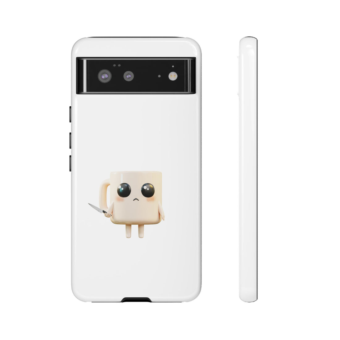 Lil' Latte Kohi - Cute Cartoon Coffee with knife Phone Cases