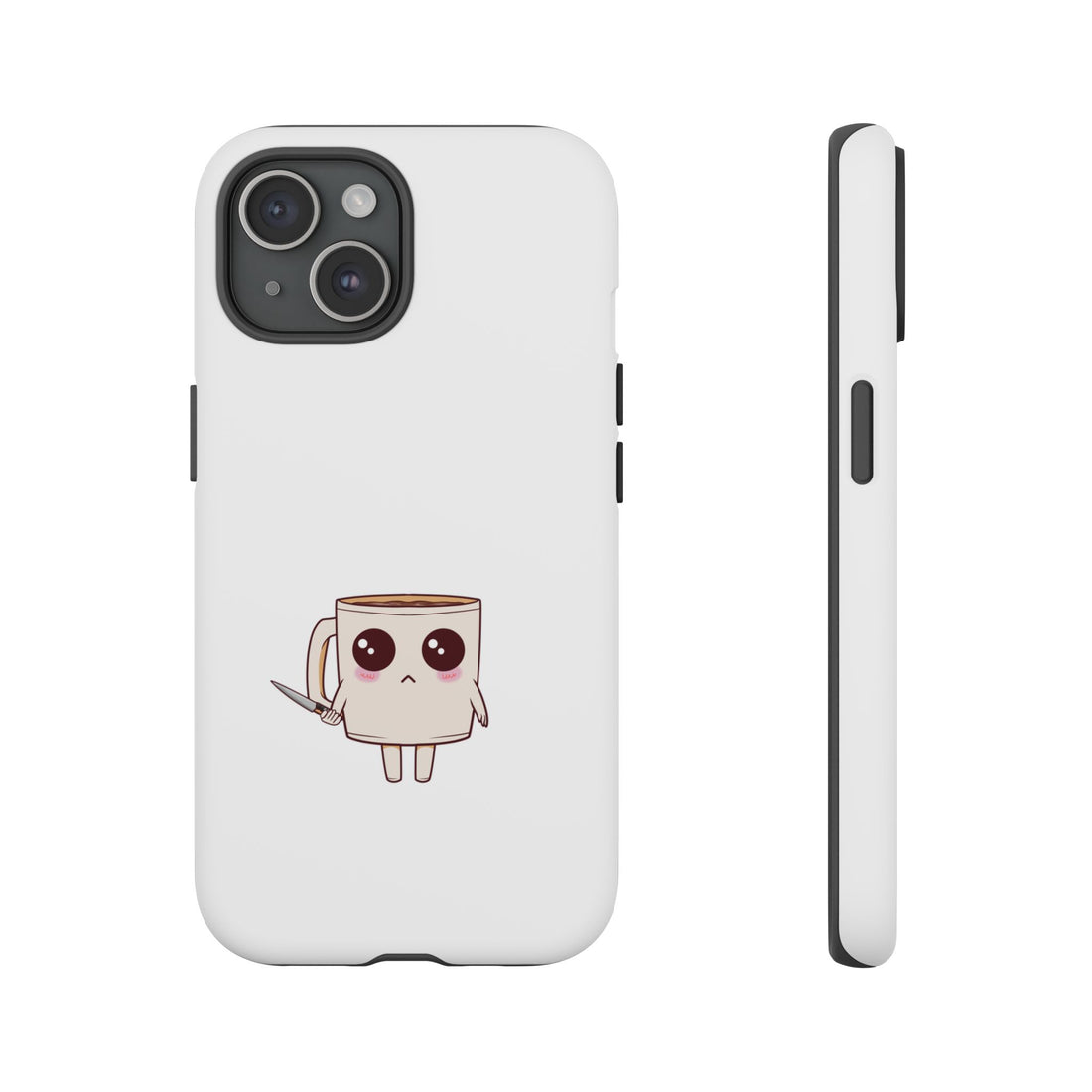 Lil' Latte Kohi - Cute Cartoon Coffee with knife Phone Cases