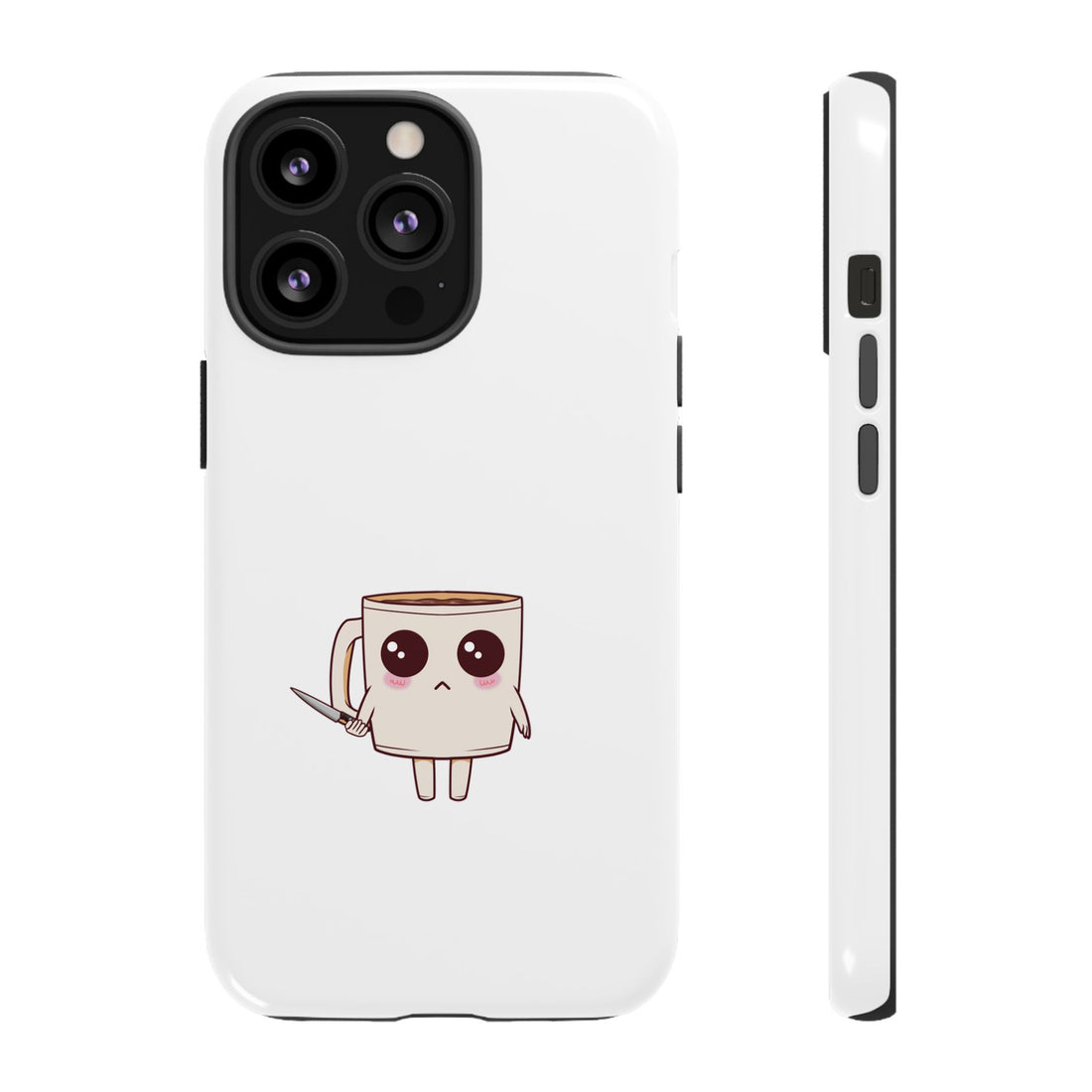 Lil' Latte Kohi - Cute Cartoon Coffee with knife Phone Cases