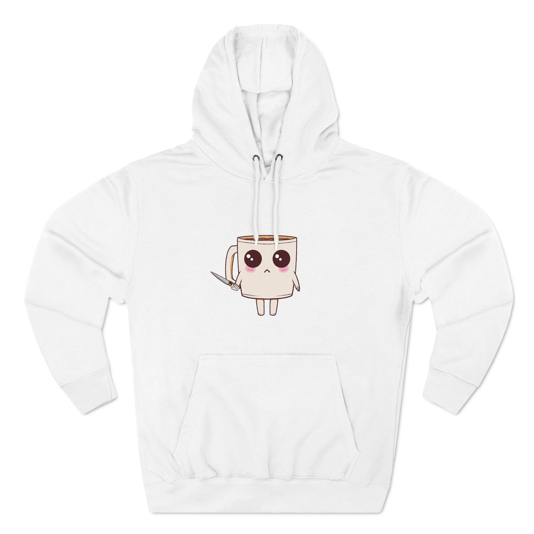 Lil' Latte Kohi - Cute Cartoon Coffee with knife Hoodie