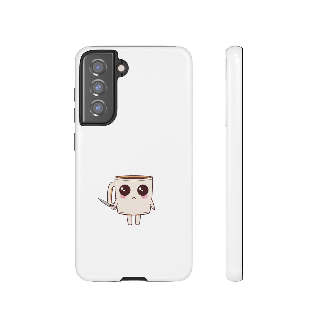 Lil' Latte Kohi - Cute Cartoon Coffee with knife Phone Cases