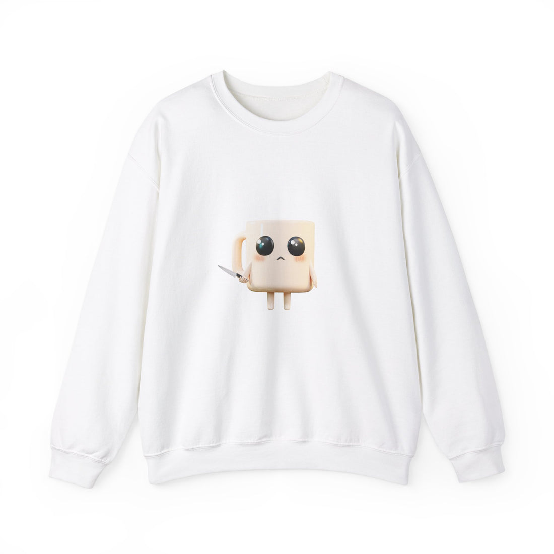 Lil' Latte Kohi - Cute Cartoon Coffee with knife Sweatshirt