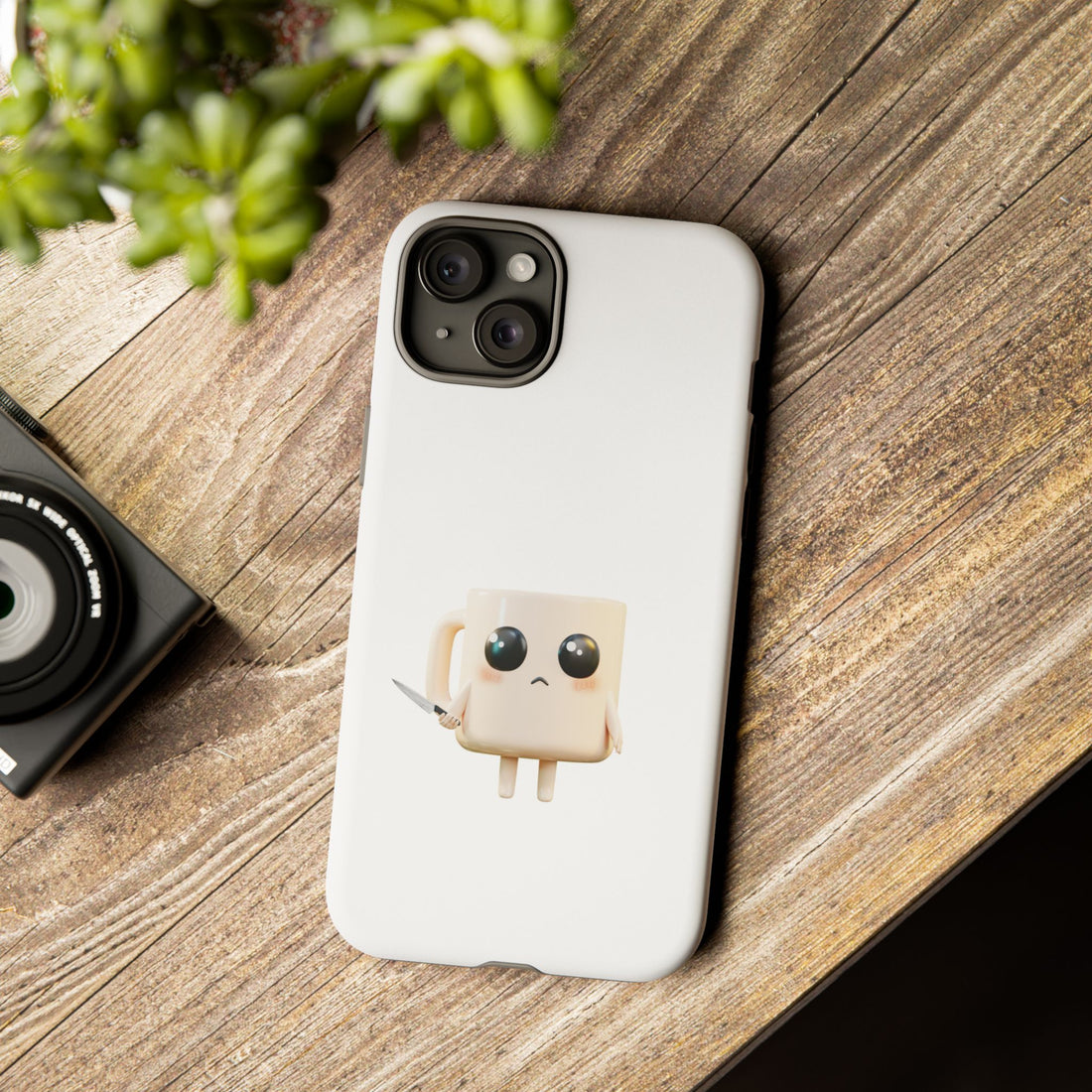 Lil' Latte Kohi - Cute Cartoon Coffee with knife Phone Cases