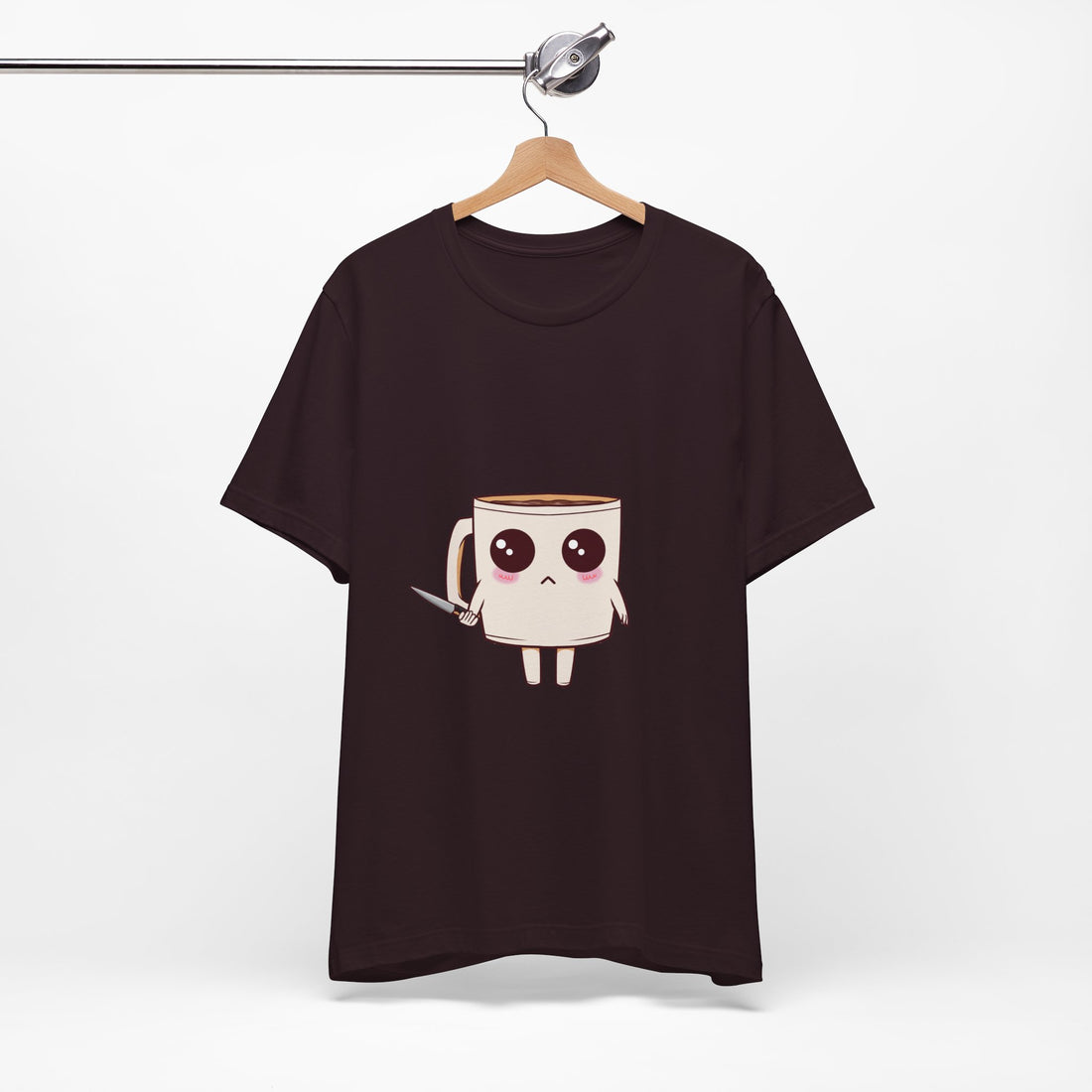 Lil' Latte Kohi - Cute Cartoon Coffee with knife T-Shirt