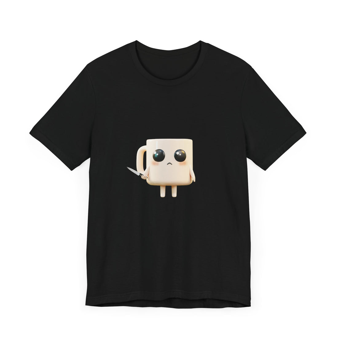 Lil' Latte Kohi - Cute Cartoon Coffee with knife T-Shirt