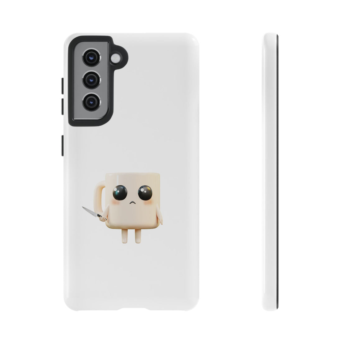 Lil' Latte Kohi - Cute Cartoon Coffee with knife Phone Cases