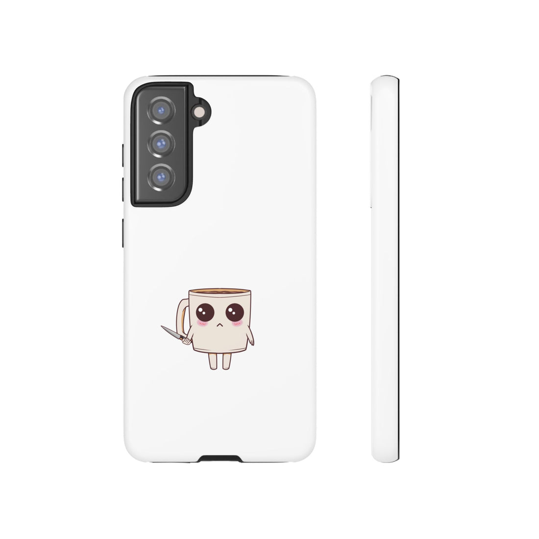 Lil' Latte Kohi - Cute Cartoon Coffee with knife Phone Cases