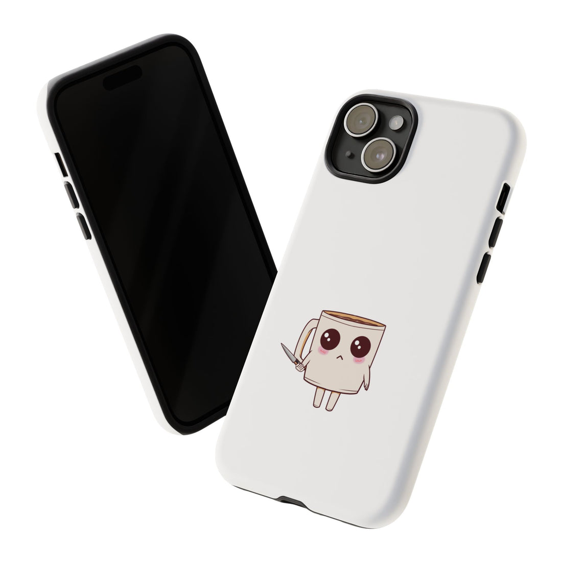 Lil' Latte Kohi - Cute Cartoon Coffee with knife Phone Cases