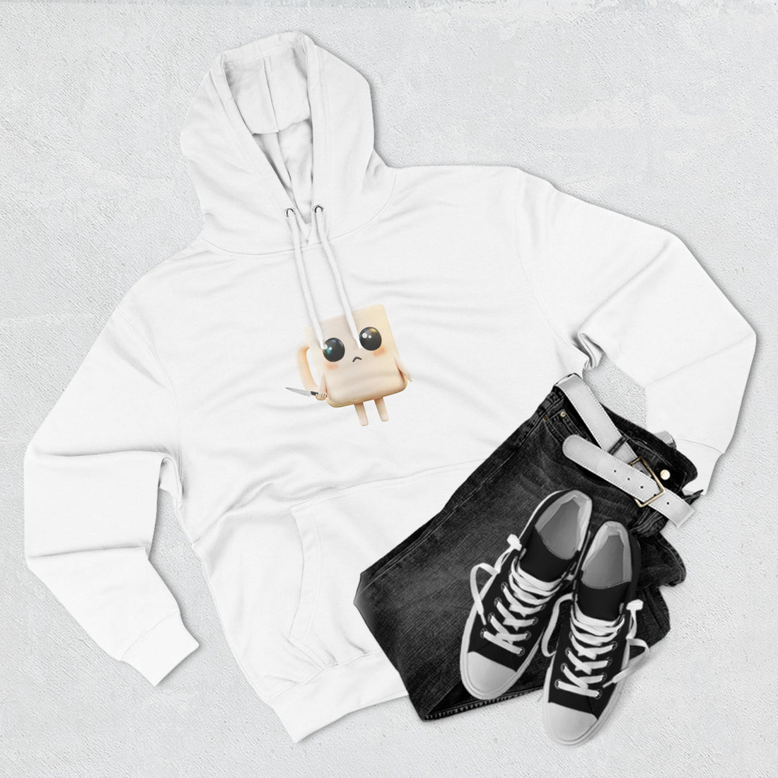 Lil' Latte Kohi - Cute Cartoon Coffee with knife Hoodie