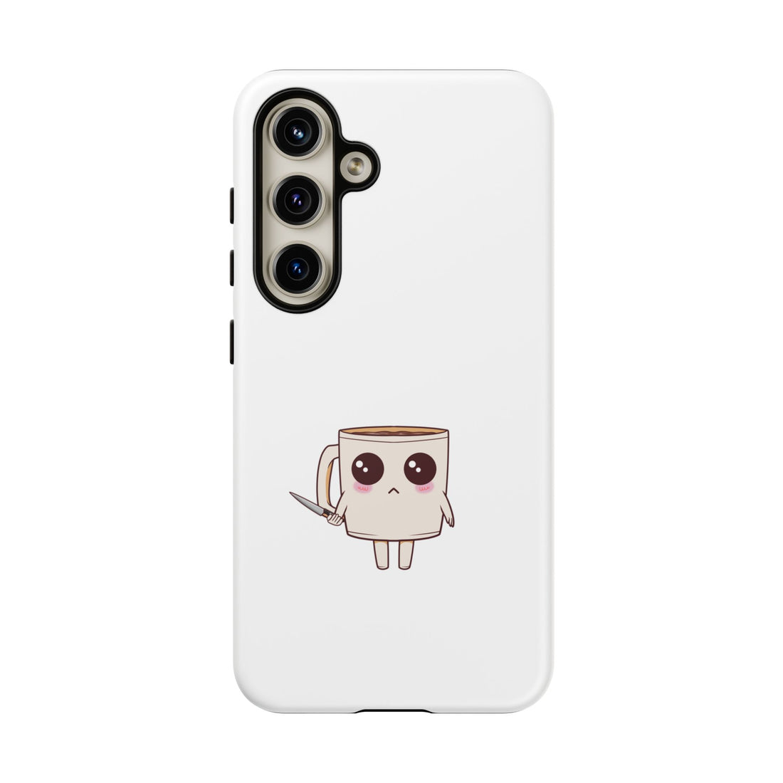 Lil' Latte Kohi - Cute Cartoon Coffee with knife Phone Cases