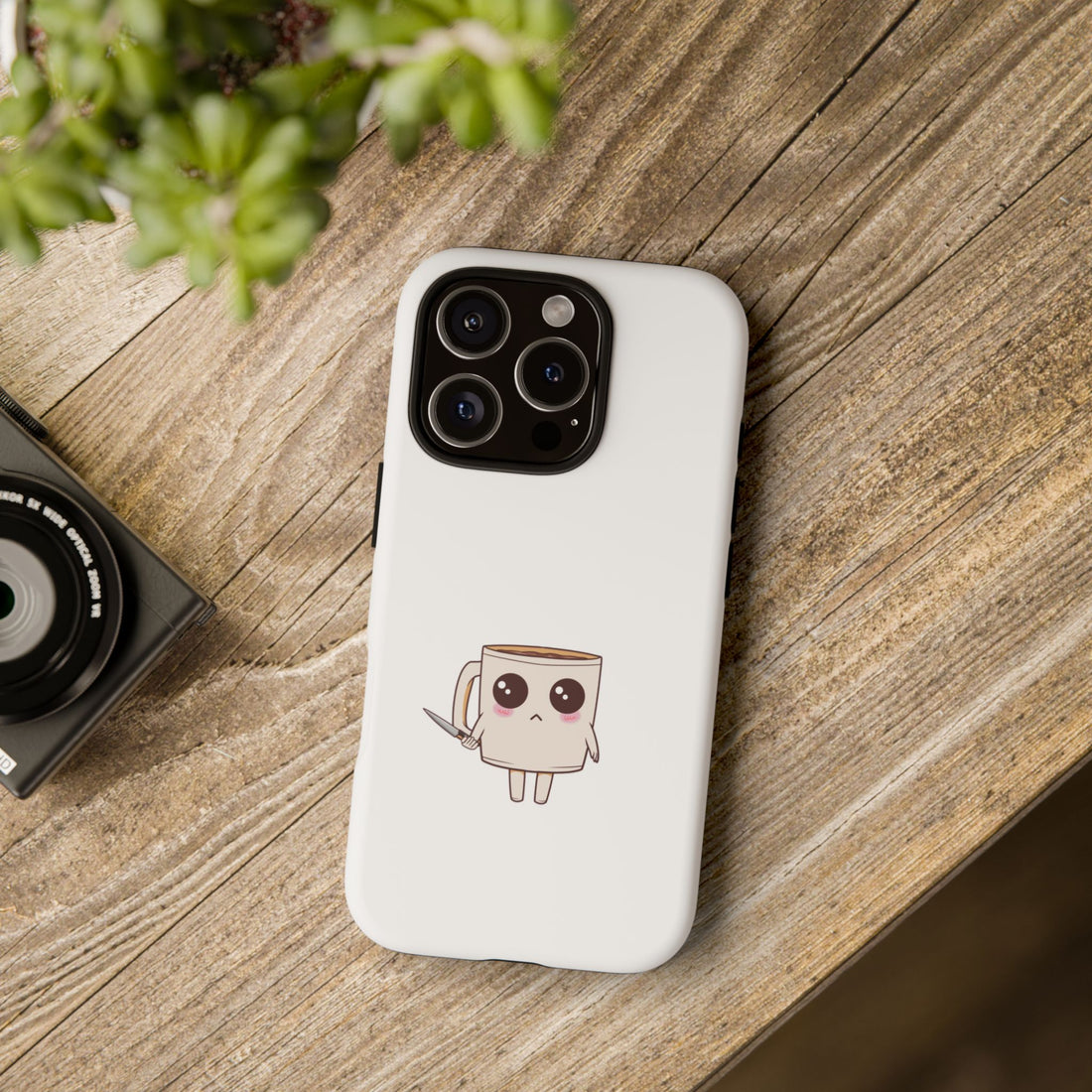 Lil' Latte Kohi - Cute Cartoon Coffee with knife Phone Cases