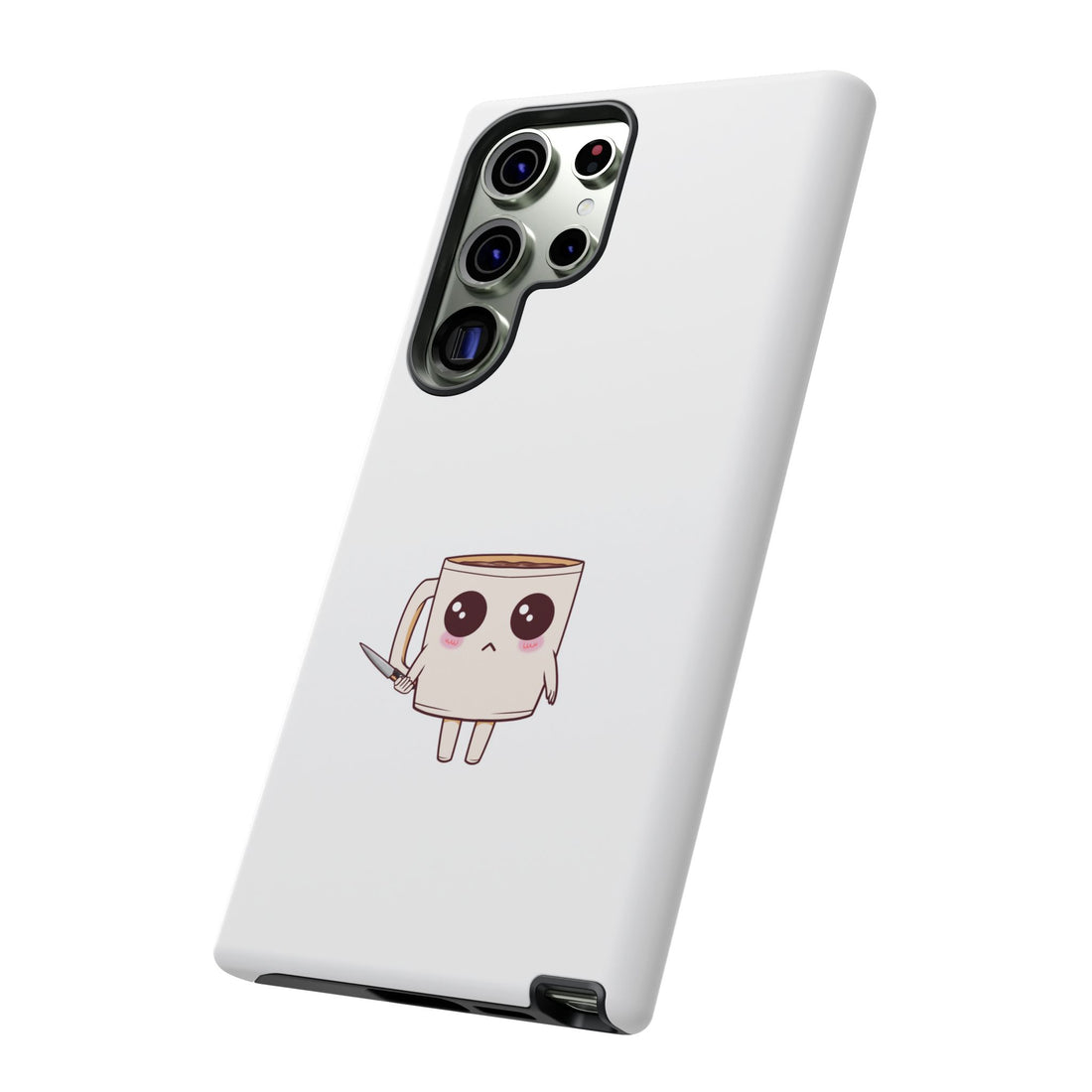 Lil' Latte Kohi - Cute Cartoon Coffee with knife Phone Cases