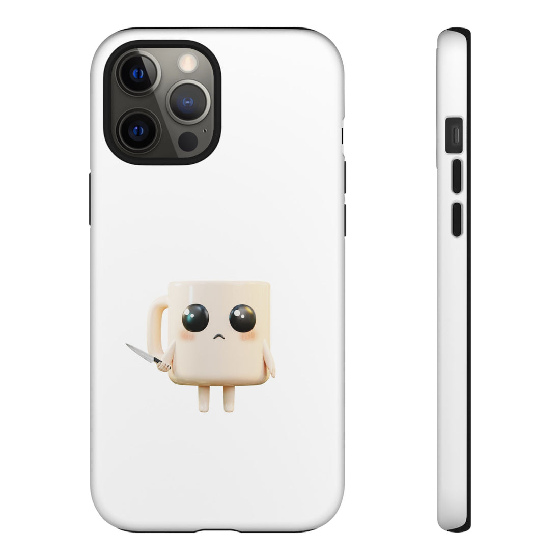 Lil' Latte Kohi - Cute Cartoon Coffee with knife Phone Cases