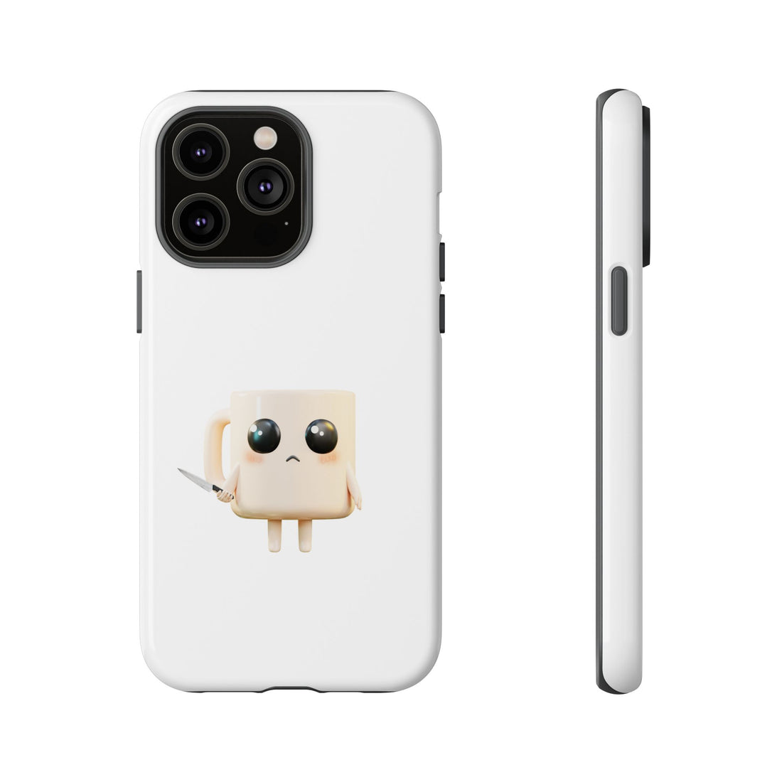 Lil' Latte Kohi - Cute Cartoon Coffee with knife Phone Cases