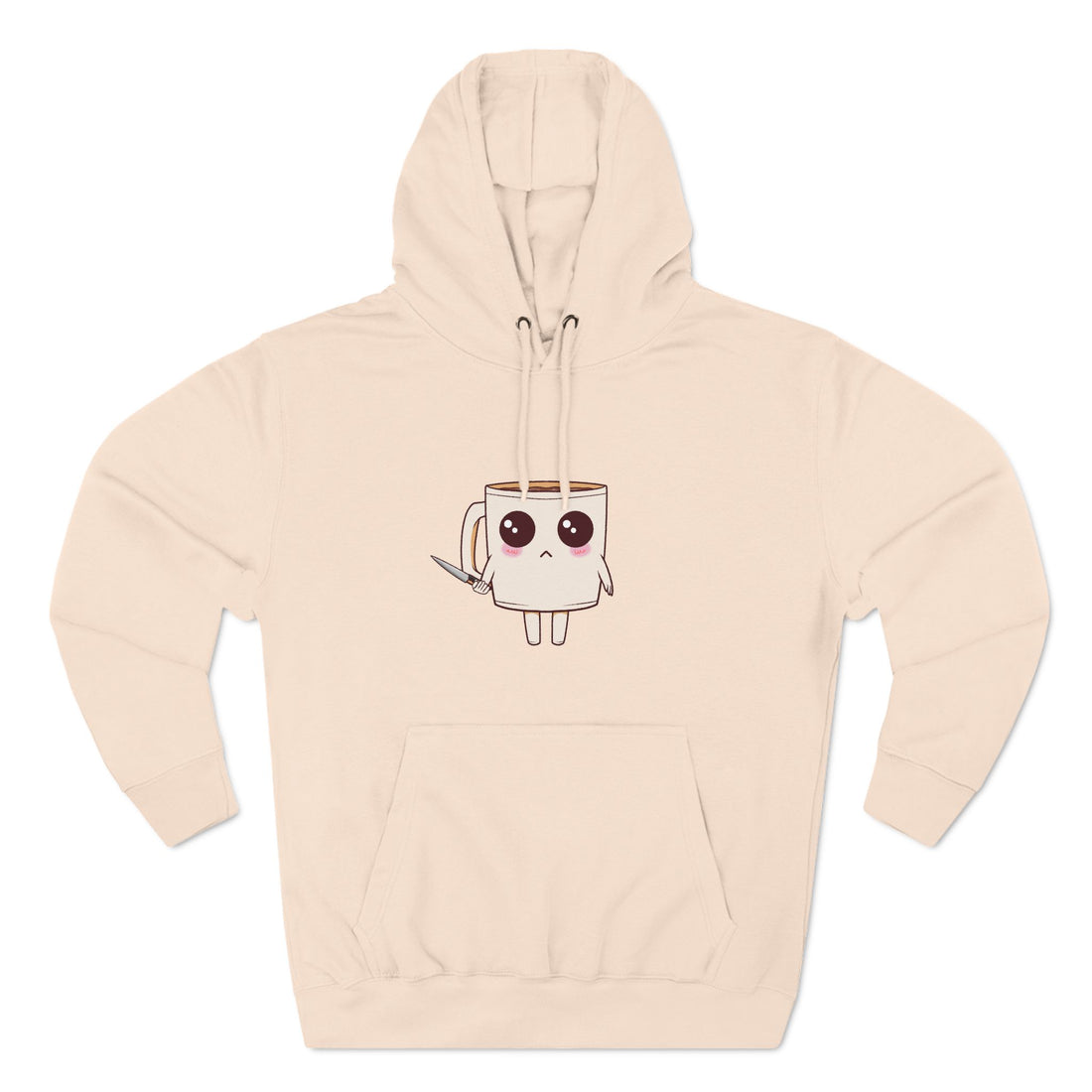 Lil' Latte Kohi - Cute Cartoon Coffee with knife Hoodie